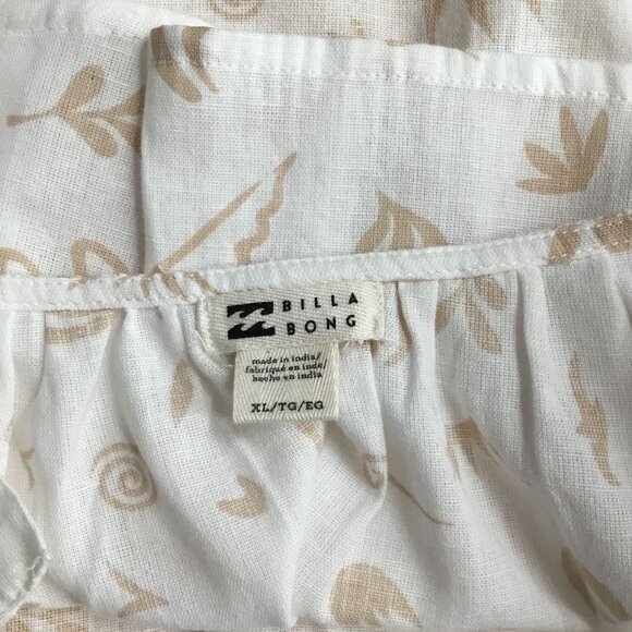 Billabong Beach Printed Tank Top Ivory XL - Picture 3 of 3